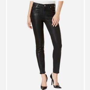 Ellie Tahari Azella Braid Waxed Low Rise Skinny Leg Jeans